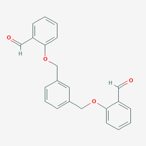 molecular formula C22H18O4 B118980 2-[[3-[(2-Formylphenoxy)methyl]phenyl]methoxy]benzaldehyde CAS No. 140160-96-9