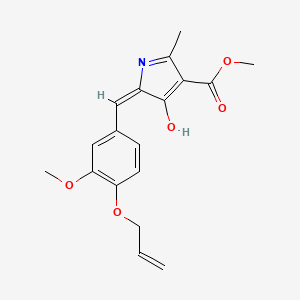 molecular formula C18H19NO5 B1189800 methyl 5-[4-(allyloxy)-3-methoxybenzylidene]-2-methyl-4-oxo-4,5-dihydro-1H-pyrrole-3-carboxylate 