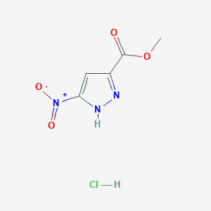 molecular formula C5H6ClN3O4 B11898009 Methyl 5-nitro-1H-pyrazole-3-carboxylate hydrochloride CAS No. 650609-87-3