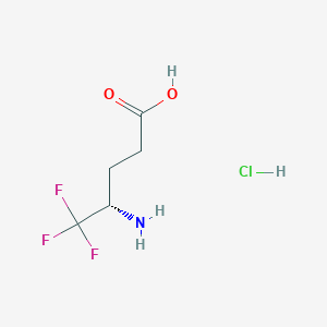 molecular formula C5H9ClF3NO2 B11898020 (S)-4-Amino-5,5,5-trifluoropentanoic acid hydrochloride CAS No. 1287211-11-3