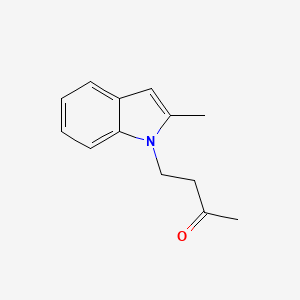 molecular formula C13H15NO B11898158 4-(2-Methyl-1H-indol-1-yl)butan-2-one 