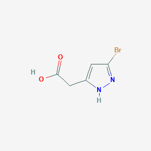molecular formula C5H5BrN2O2 B11898160 2-(5-Bromo-1H-pyrazol-3-yl)acetic acid 