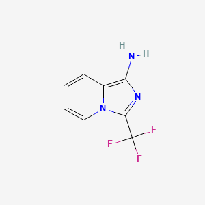 molecular formula C8H6F3N3 B11898207 3-(Trifluoromethyl)imidazo[1,5-a]pyridin-1-amine 