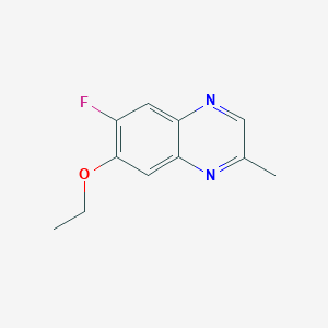 molecular formula C11H11FN2O B11898231 7-Ethoxy-6-fluoro-2-methylquinoxaline 