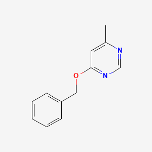 molecular formula C12H12N2O B11898324 4-Benzyloxy-6-methylpyrimidine 