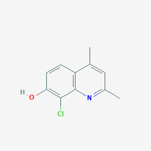 molecular formula C11H10ClNO B11898329 8-Chloro-2,4-dimethylquinolin-7-ol CAS No. 1378260-66-2