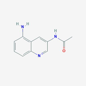 molecular formula C11H11N3O B11898338 N-(5-aminoquinolin-3-yl)acetamide 