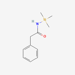molecular formula C11H17NOSi B11898349 Benzeneacetamide, N-(trimethylsilyl)- CAS No. 55724-32-8