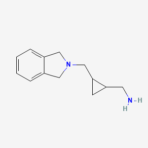 molecular formula C13H18N2 B11898379 (2-(Isoindolin-2-ylmethyl)cyclopropyl)methanamine 