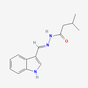molecular formula C14H17N3O B1189838 N'-(1H-indol-3-ylmethylene)-3-methylbutanohydrazide 