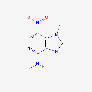 molecular formula C8H9N5O2 B11898421 N,1-dimethyl-7-nitro-1H-imidazo[4,5-c]pyridin-4-amine 