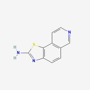molecular formula C10H7N3S B11898526 Thiazolo[5,4-f]isoquinolin-2-amine CAS No. 35317-86-3