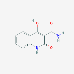 molecular formula C10H8N2O3 B11898529 4-Hydroxy-2-oxo-1,2-dihydroquinoline-3-carboxamide CAS No. 139713-59-0