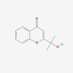 molecular formula C12H12O3 B11898628 2-(2-Hydroxypropan-2-yl)-4H-1-benzopyran-4-one CAS No. 80253-61-8