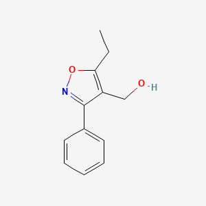 molecular formula C12H13NO2 B11898646 (5-Ethyl-3-phenylisoxazol-4-yl)methanol 