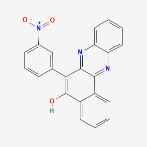 molecular formula C22H13N3O3 B1189865 6-(3-Nitrophenyl)benzo[a]phenazin-5-ol 