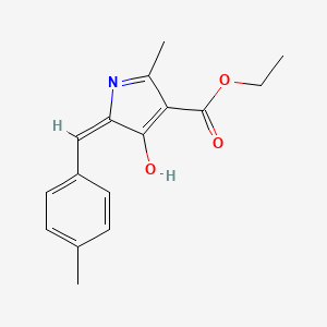 molecular formula C16H17NO3 B1189867 ethyl 2-methyl-5-(4-methylbenzylidene)-4-oxo-4,5-dihydro-1H-pyrrole-3-carboxylate 