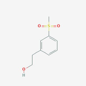 molecular formula C9H12O3S B11898712 2-(3-(Methylsulfonyl)phenyl)ethanol 