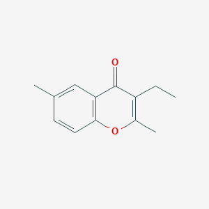 molecular formula C13H14O2 B11898763 3-Ethyl-2,6-dimethyl-4H-chromen-4-one 