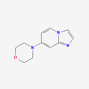 molecular formula C11H13N3O B11898778 4-(Imidazo[1,2-A]pyridin-7-YL)morpholine 