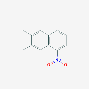molecular formula C12H11NO2 B11898855 6,7-Dimethyl-1-nitronaphthalene CAS No. 24055-47-8
