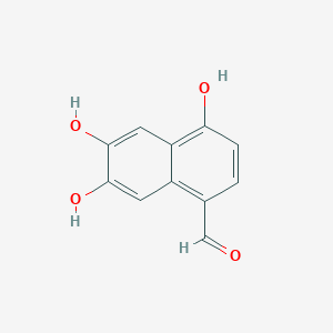molecular formula C11H8O4 B11898873 4,6,7-Trihydroxy-1-naphthaldehyde 