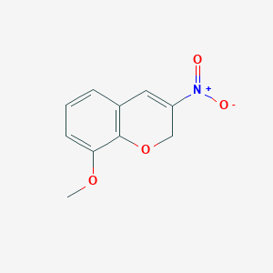 molecular formula C10H9NO4 B11898956 8-methoxy-3-nitro-2H-chromene CAS No. 92210-59-8