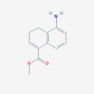 molecular formula C12H13NO2 B11898961 Methyl 5-amino-3,4-dihydronaphthalene-1-carboxylate 