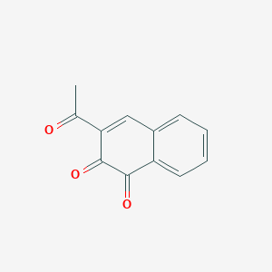 molecular formula C12H8O3 B11899043 1,2-Naphthalenedione, 3-acetyl- CAS No. 75089-88-2