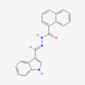 molecular formula C20H15N3O B1189918 N'-[(E)-(1H-INDOL-3-YL)METHYLIDENE]NAPHTHALENE-1-CARBOHYDRAZIDE 