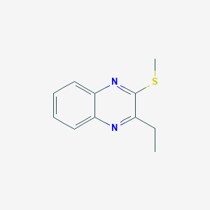 molecular formula C11H12N2S B11899183 2-Ethyl-3-(methylthio)quinoxaline CAS No. 658686-48-7
