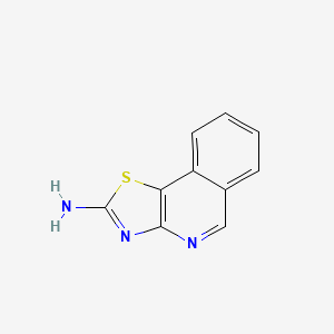 molecular formula C10H7N3S B11899233 Thiazolo[4,5-c]isoquinolin-2-amine 