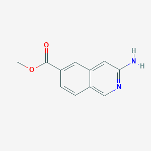 molecular formula C11H10N2O2 B11899272 Methyl 3-aminoisoquinoline-6-carboxylate 