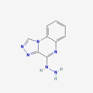 molecular formula C9H8N6 B11899293 [1,2,4]Triazolo[4,3-a]quinoxalin-4-ylhydrazine CAS No. 62603-55-8