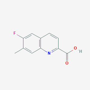 molecular formula C11H8FNO2 B11899298 6-Fluoro-7-methylquinoline-2-carboxylic acid 