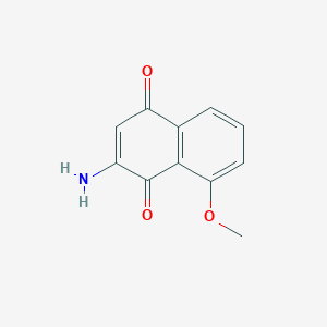 molecular formula C11H9NO3 B11899302 2-Amino-8-methoxynaphthalene-1,4-dione CAS No. 56568-58-2