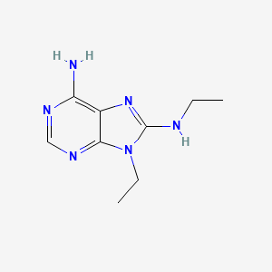 molecular formula C9H14N6 B11899350 N8,9-diethyl-9H-purine-6,8-diamine 