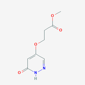 molecular formula C8H10N2O4 B11899378 Methyl 3-((6-oxo-1,6-dihydropyridazin-4-yl)oxy)propanoate CAS No. 1346697-93-5