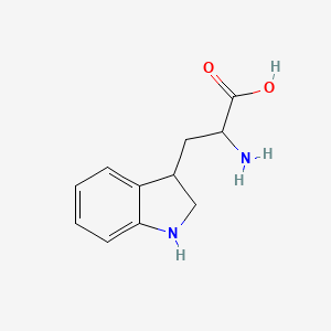 molecular formula C11H14N2O2 B11899397 2-Amino-3-(indolin-3-yl)propanoic acid 