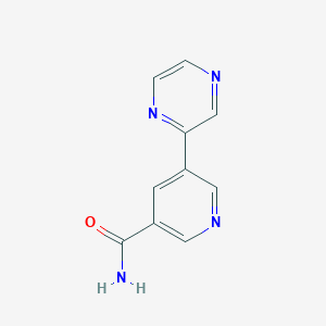 molecular formula C10H8N4O B11899398 5-(Pyrazin-2-yl)nicotinamide CAS No. 1346687-24-8