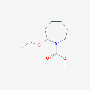 molecular formula C10H19NO3 B11899414 Methyl 2-ethoxyazepane-1-carboxylate 