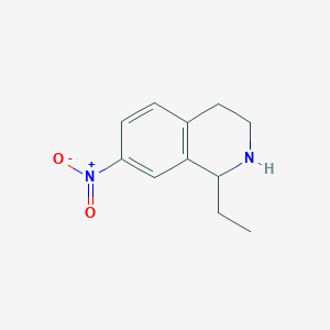 molecular formula C11H14N2O2 B11899483 1-Ethyl-7-nitro-1,2,3,4-tetrahydroisoquinoline 