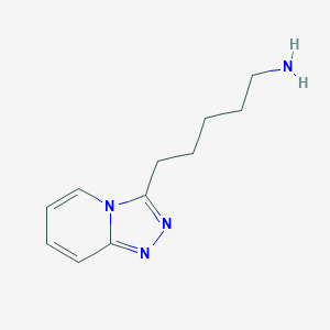 molecular formula C11H16N4 B11899493 5-{[1,2,4]Triazolo[4,3-a]pyridin-3-yl}pentan-1-amine 