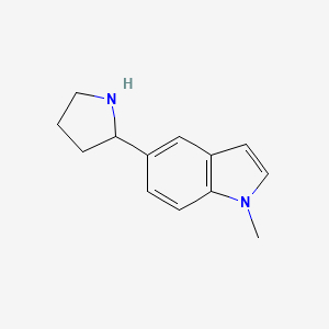 molecular formula C13H16N2 B11899563 1-Methyl-5-(pyrrolidin-2-yl)-1H-indole 