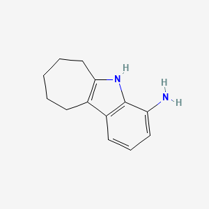 molecular formula C13H16N2 B11899611 5,6,7,8,9,10-Hexahydrocyclohepta[b]indol-4-amine CAS No. 22401-80-5