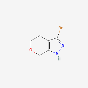 molecular formula C6H7BrN2O B11899689 3-Bromo-1,4,5,7-tetrahydropyrano[3,4-c]pyrazole 