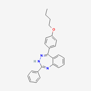 molecular formula C24H23N3O B1189969 butyl 4-(2-phenyl-3H-1,3,4-benzotriazepin-5-yl)phenyl ether 