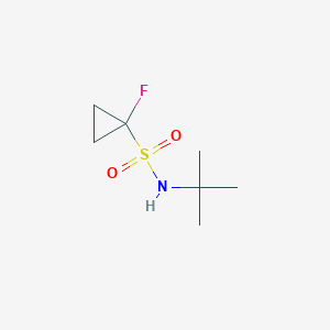 molecular formula C7H14FNO2S B11899723 N-(Tert-butyl)-1-fluorocyclopropane-1-sulfonamide 