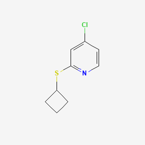 molecular formula C9H10ClNS B11899740 4-Chloro-2-(cyclobutylthio)pyridine CAS No. 1346707-36-5