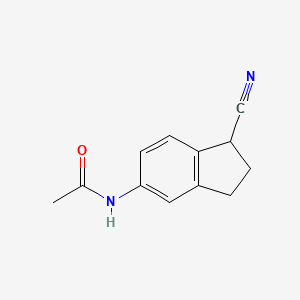 molecular formula C12H12N2O B11899750 N-(1-Cyano-2,3-dihydro-1H-inden-5-yl)acetamide CAS No. 272104-21-9